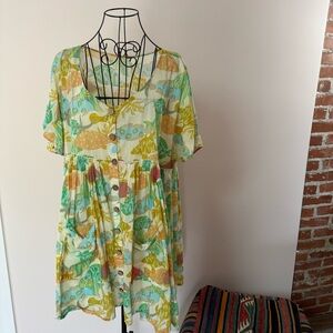 Free People Oceana Mini Dress Size Large 100% Cotton
